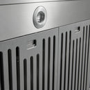 Stainless steel wall-mount range hood vent grille with round light opening