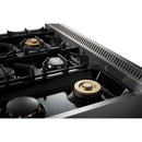 Thor Kitchen 5-Piece Pro Appliance Package - 36-Inch Dual Fuel Range with Propane Gas Cooktop , Refrigerator with Water Dispenser, Pro-Style Wall Mount Hood, Dishwasher, & Wine Cooler in Stainless Steel
