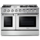 Thor Kitchen 5-Piece Pro Appliance Package - 48-Inch Propane Gas Range, Refrigerator with Water Dispenser, Dishwasher, Under Cabinet 11-Inch Tall Hood, & Microwave Drawer in Stainless Steel