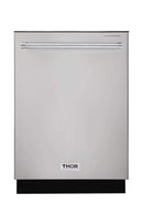 Thor Kitchen 6-Piece Pro Appliance Package - 36-Inch Propane Gas Rangetop , Electric Wall Oven, Pro-Style Wall Mount Hood, Refrigerator with Water Dispenser, Dishwasher, & Microwave in Stainless Steel