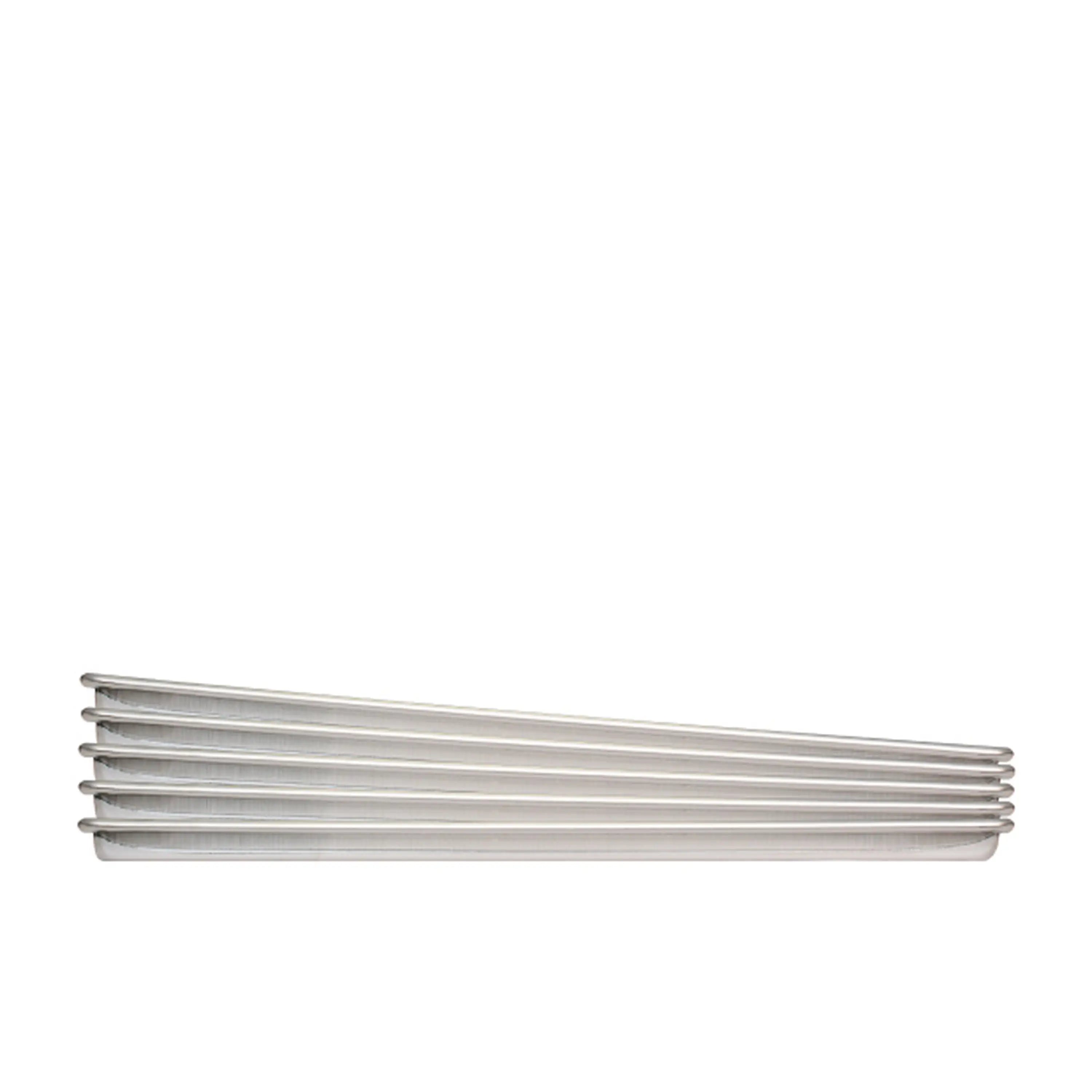 Freeze dryer tray, stainless steel, flat rectangular pan with raised lip