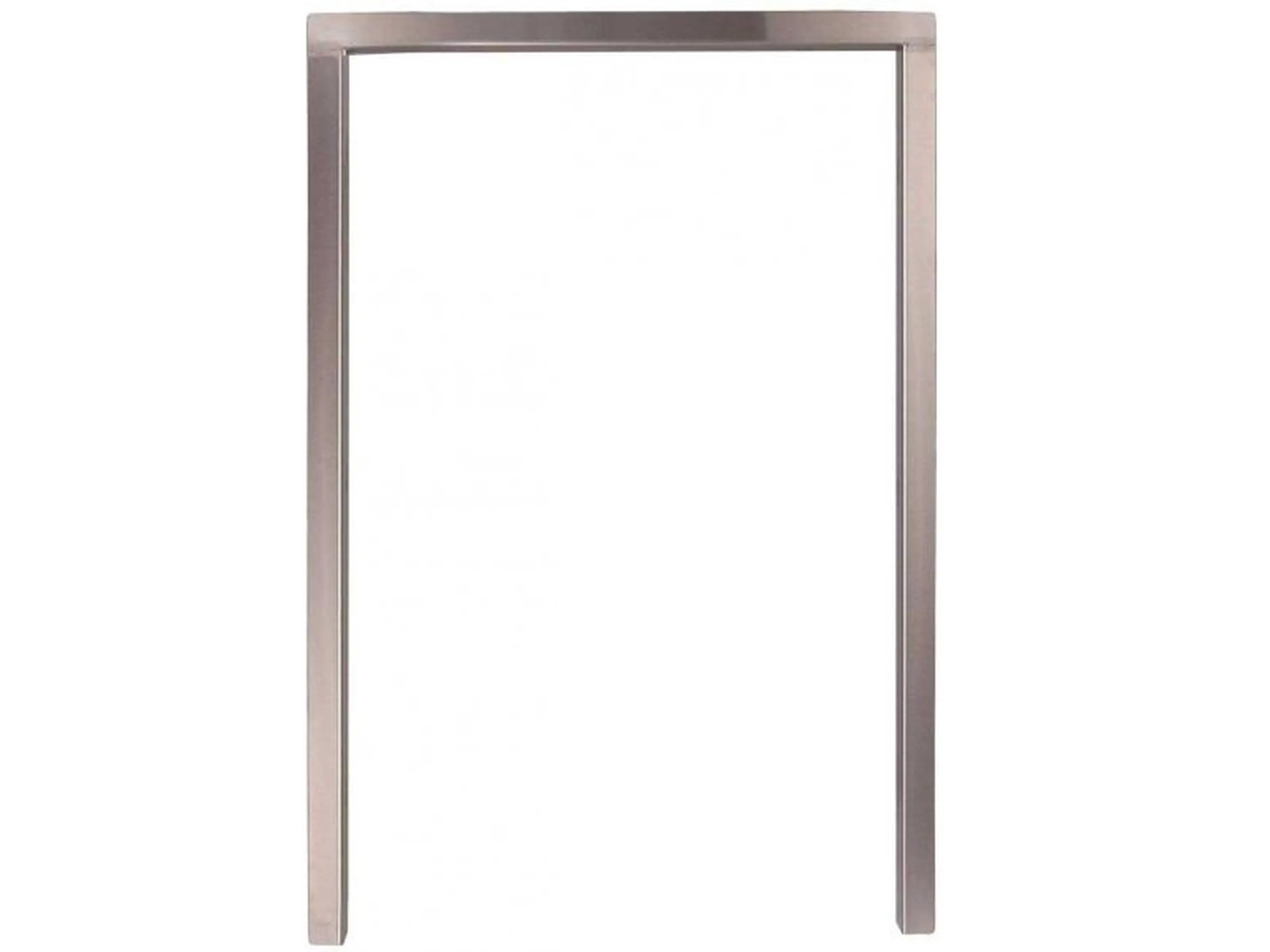 Stainless steel 24-inch fridge trim kit frame with rectangular open border