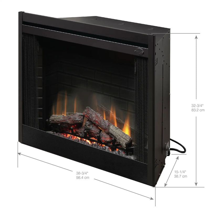 Dimplex 39-Inch Deluxe Built-In Electric Fireplace Insert with Brick Effect and Purifire (BF39DXP)