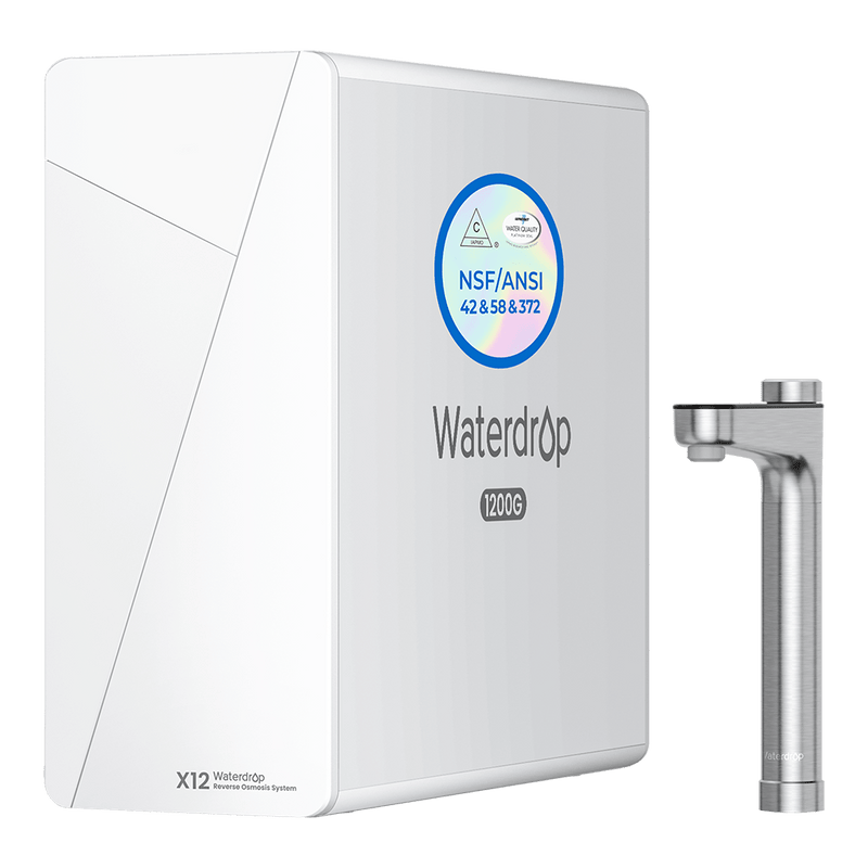 Waterdrop X12-Basic Reverse Osmosis System, UIndersink 4-Stage Filter, White (WD-X12-WCS-F1A)