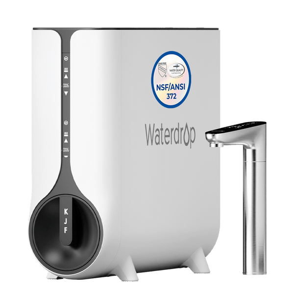 Waterdrop Instant Hot Water Dispenser, Reverse Osmosis System with Smart Display Faucet, White (WD-K6-W)