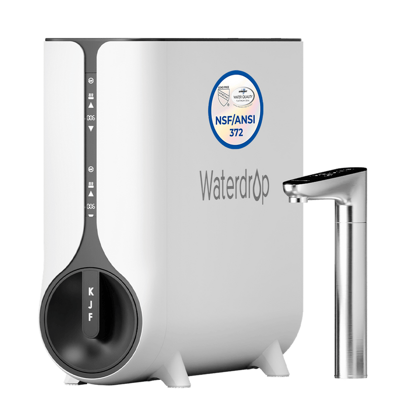 Waterdrop Instant Hot Water Dispenser, Reverse Osmosis System with Smart Display Faucet, White (WD-K6-W)