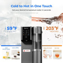 Waterdrop Reverse Osmosis Hot Cold Water Dispenser, Countertop 5-stage Filtration and Smart Touch Controls, Black (WD-A2)