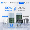 Waterdrop Reverse Osmosis System with WD-G2CF Filter, 7 Stage Tankless RO Water Filter System, Under Sink Water Filtration System (WD-G2-W)