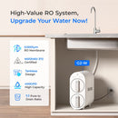 Waterdrop Reverse Osmosis System with WD-G2CF Filter, 7 Stage Tankless RO Water Filter System, Under Sink Water Filtration System (WD-G2-W)