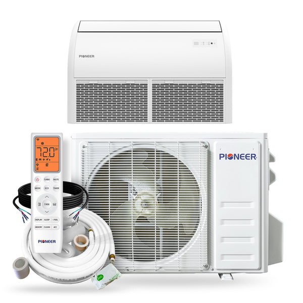 Pioneer® Quantum Ultra™ 18,000 BTU 20.5 SEER2 230V Floor/Ceiling/Low-Wall Ductless Mini-Split Air Conditioner Inverter Heat Pump Full Set (UYT018GLSI24RL)