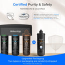 Waterdrop Layer Under Sink Water Filter System, Under Sink Water Filtration System, Reduces PFAS, PFOA/PFOS, Fluoride, Chlorine, Bad Taste & Odor, NSF/ANSI 42 Certified Element, USA Tech (WD-TSA-10)