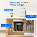 Waterdrop Layer Under Sink Water Filter System, Under Sink Water Filtration System, Reduces PFAS, PFOA/PFOS, Fluoride, Chlorine, Bad Taste & Odor, NSF/ANSI 42 Certified Element, USA Tech (WD-TSA-10)