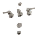 Kingston Brass NuvoFusion Three-Handle Bidet Faucet with Brass Pop-Up, Brushed Nickel (KB6328NDL)