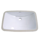 Kingston Brass Forum 16-9/16" Ceramic Rectangular Undermount Bathroom Sink, White (LB24157)