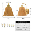 Parrot Uncle 9-Inch Hilda 1-Light Wall Sconce Light (W3002)