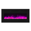 Parrot Uncle Insert or Wall-Mount Electric Fireplace with Remote Control and Touch Screen in 13 Flame Colors and Base Lights