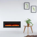 Parrot Uncle Insert or Wall-Mount Electric Fireplace with Remote Control and Touch Screen in 13 Flame Colors and Base Lights