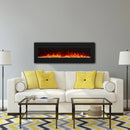 Parrot Uncle Insert or Wall-Mount Electric Fireplace with Remote Control and Touch Screen in 13 Flame Colors and Base Lights