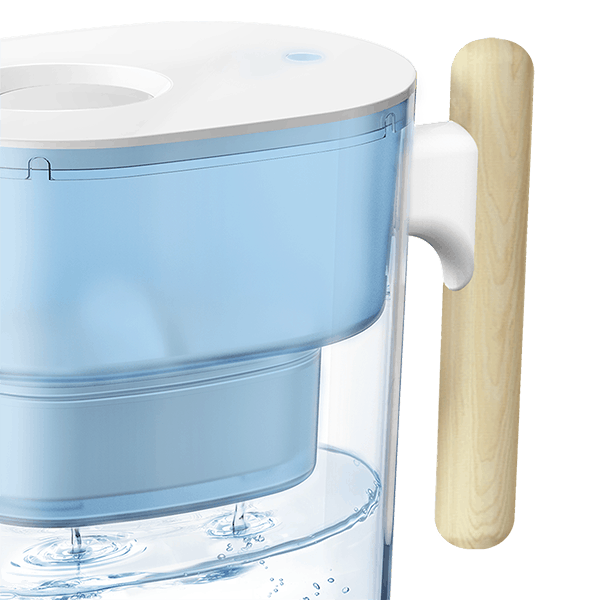 Waterdrop Chubby Pitcher Water Filter with Wooden Handle