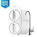 Waterdrop Reverse Osmosis System, 600 GPD Tankless RO Water Filter System, Under Sink RO System, 7 Stage Filtration, 2:1 Pure to Drain, Reduce TDS, FCC Listed, USA Tech (WD-G2P600-W)