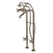 Kingston Brass Kingston Freestanding Tub Faucet with Supply Line and Stop Valve, Brushed Nickel (CCK266K8)