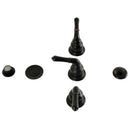 Kingston Brass Magellan Three-Handle Bidet Faucet with Brass Pop-Up, Matte Black (KB320)