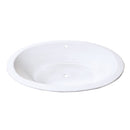 Kingston Brass Aqua Eden 65" Cast Iron Oval Drop-In Tub with Center Drain, White (VCTPN653517)