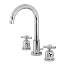 Kingston Brass Millennium Widespread Bathroom Faucet with Brass Pop-Up, Polished Chrome (FSC8921ZX)