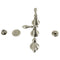 Kingston Brass Victorian Three-Handle Bidet Faucet with Brass Pop-Up, Brushed Nickel (KB328AL)