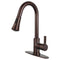 Kingston Brass Gourmetier Continental Single-Handle Pull-Down Kitchen Faucet, Oil Rubbed Bronze (LS8725CTL)
