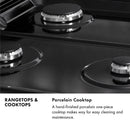 ZLINE 30-Inch Porcelain Gas Stovetop with 4 Gas Burners and Griddle (RT-GR-30)