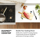ZLINE Autograph Edition 30-Inch 4.2 cu. ft. Paramount Gas Range with 4 Burner DuoPro™ Cooktop and Convection Gas Oven in Satin Stainless Steel with White Matte Door and Matte Black Accents (PSGRSZ-WM-30-MB)