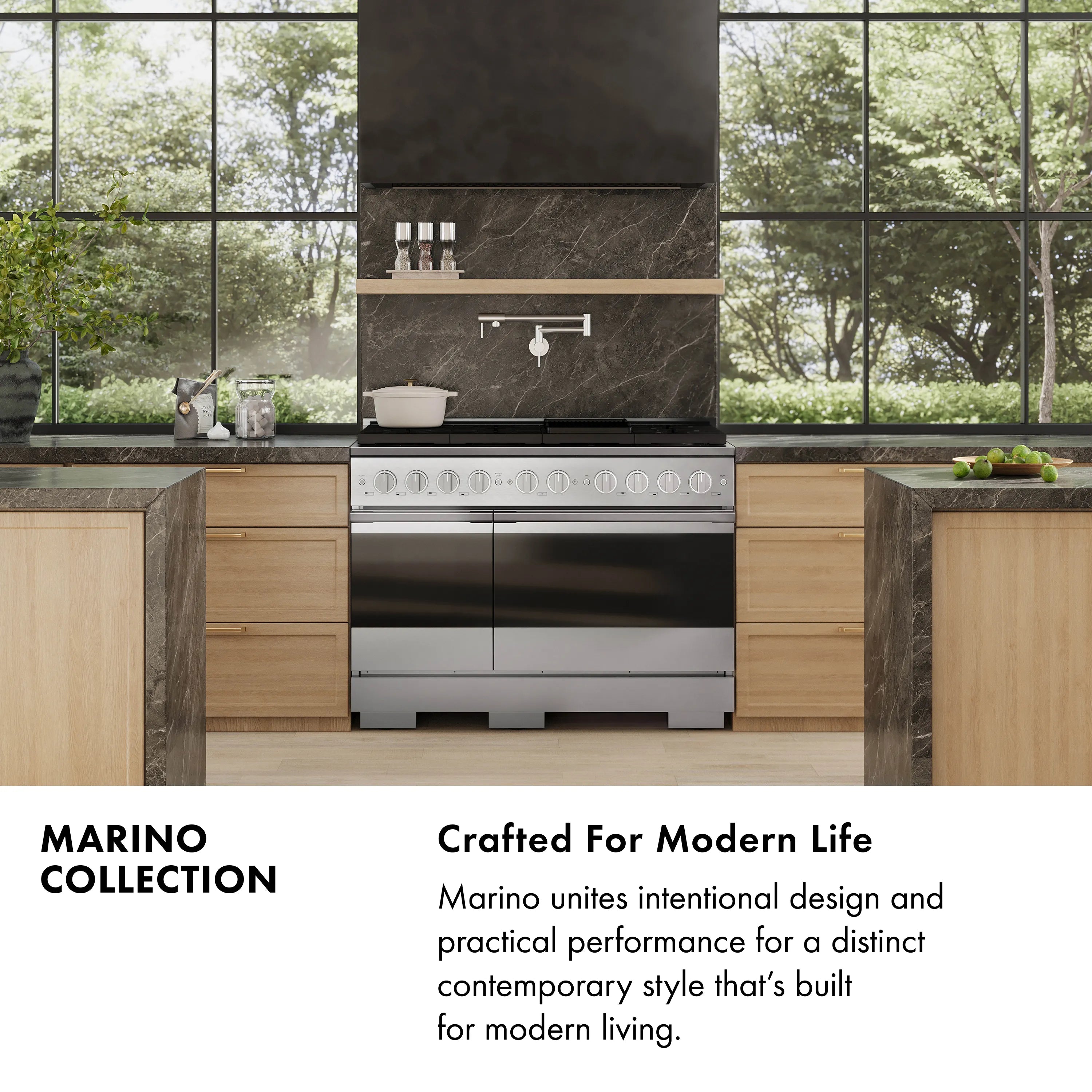 ZLINE 24-Inch 3.2 cu. ft. Marino Induction Range with 3 Element Cooktop and Electric Convection Oven in Black Stainless Steel (MINRB-24)