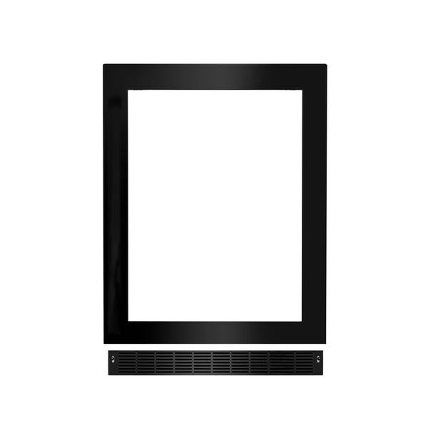 ZLINE 24-Inch Touchstone Undercounter Refrigeration Door in Black Stainless Steel (RPO-BS-24)