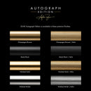 Autograph Edition finish swatch chart showing Polished Gold and other options.