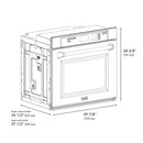 ZLINE Autograph 30-Inch True Convection Single Wall Oven in Black Stainless Steel with Bronze Helix Handle (WASBZ-30-KCB)