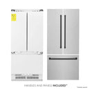 ZLINE 36-Inch Autograph Edition 19.6 cu. ft. Built-in 2-Door Bottom Freezer Refrigerator with Internal Water and Ice Dispenser in Satin Stainless Steel with Matte Black Accents (RBIVZ-SN-36-MB)