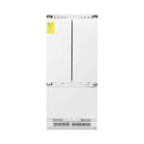 ZLINE Autograph Edition 36-Inch 19.6 cu. ft. Panel Ready Built-in 3-Door French Door Refrigerator with Internal Water and Ice Dispenser with Champagne Bronze Handles (RBIVZ-36-CB)