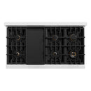 ZLINE Autograph Edition 48-Inch Classic Series Gas Range with 8 Gas Burner Cooktop and 6.7 Cu. Ft. Gas Convection Oven  in Satin Stainless Steel and Polished Gold Accents (CGRSZ-48-G)
