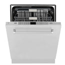 ZLINE 4-Piece Appliance Package - 48-Inch Gas Range, Hood, Refrigerator, and Dishwasher in Stainless Steel