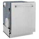 ZLINE 4-Piece Appliance Package - 48-Inch Gas Range, Hood, Refrigerator, and Dishwasher in Stainless Steel