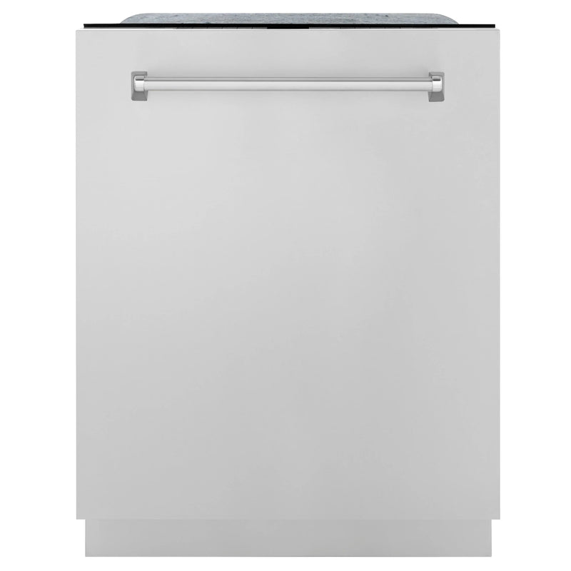 ZLINE 5-Piece Appliance Package - 36-Inch Dual Fuel Range, Hood, Refrigerator, Dishwasher, and Microwave Drawer in Stainless Steel