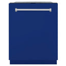 ZLINE 24-Inch Monument Series 3rd Rack Top Touch Control Dishwasher in Blue Matte with Stainless Steel Tub, 45dBa (DWMT-BM-24)