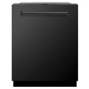 ZLINE 5-Piece Appliance Package - 48-Inch Classic Gas Range, Wall Mount Range Hood, 36-Inch French Door Refrigerator with Water Dispenser, Dishwasher, and 30-Inch Microwave Drawer in Black Stainless Steel