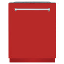 ZLINE 24-Inch Monument Series 3rd Rack Top Touch Control Dishwasher in Red Matte with Stainless Steel Tub, 45dBa (DWMT-RM-24)
