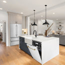 ZLINE Autograph Edition 24-Inch 3rd Rack Top Touch Control  Dishwasher in White Matte with Champagne Bronze Handle, 45 dBa (DWMTZ-WM-24-CB)