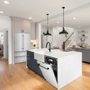 ZLINE Autograph Edition 24-Inch 3rd Rack Top Control Tall Tub Dishwasher in White Matte with Matte Black Handle, 45 dBa (DWMTZ-WM-24-MB)