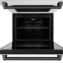 ZLINE Autograph Edition 30 in. Professional True Convection Double Wall Oven with Air Fry and Self Clean in Satin Stainless Steel with Matte Black Handles (WADSZ-30-MB)
