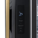 ZLINE Autograph Edition 36-Inch 28.9 cu. ft. Standard-Depth French Door External Water Dispenser Refrigerator with Dual Ice Maker in Black Stainless Steel and Polished Gold Handles (RSMZ-W-36-BS-G)