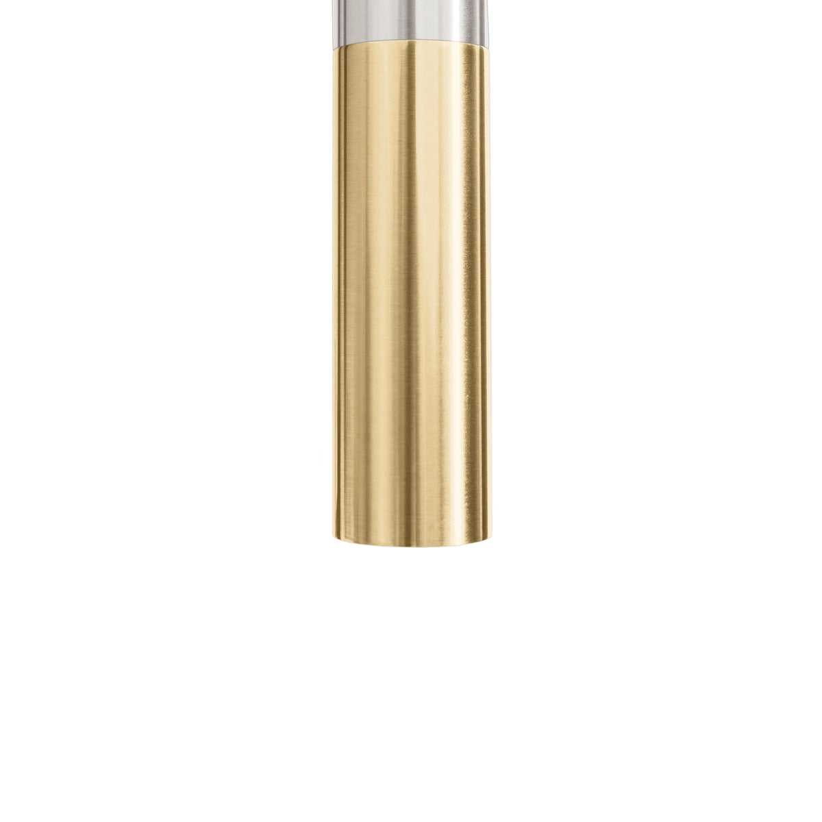Champagne bronze spray head end on a pull-down kitchen faucet